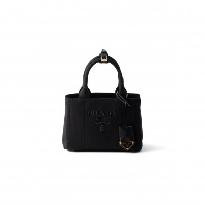 PRADA JARDINIÈRE MINI COTTON CANVAS HANDBAG 1BA038 (22*15*13cm) 